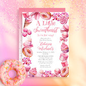 Invitation Un Petit Baby shower De Fille De Frame De Bonbons 