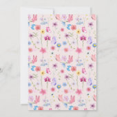 Invitation Un petit Baby shower de fille Fleur sauvage (Dos)