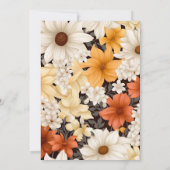 Invitation Un petit Baby shower de fille Fleur sauvage (Dos)