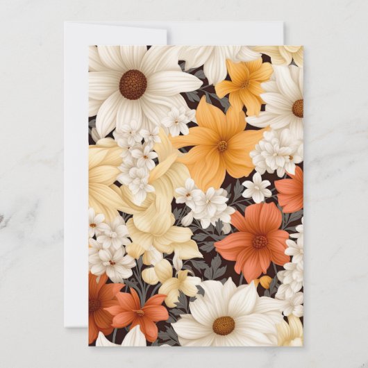 Invitation Un petit Baby shower de fille Fleur sauvage (Dos)