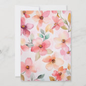 Invitation Un petit Baby shower de fille Fleur sauvage (Dos)