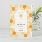 Invitation Un petit baby shower de fille marguerite (Debout devant)