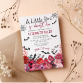 Invitation Un Petit Baby shower De Fleurs D'Halloween Boo