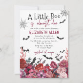 Invitation Un Petit Baby shower De Fleurs D'Halloween Boo (Devant)