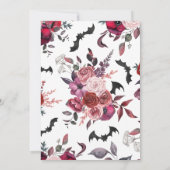 Invitation Un Petit Baby shower De Fleurs D'Halloween Boo (Dos)