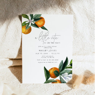 Invitation Un Petit Baby shower De Fruits Orange Citrus Cutie