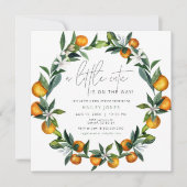 Invitation Un Petit Baby shower De Fruits Orange Citrus Cutie (Devant)