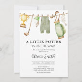 Invitation Un Petit Baby shower De Golf De Putter (Devant)