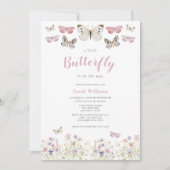 Invitation Un petit Baby shower de jardin Fleur sauvage de pa (Devant)