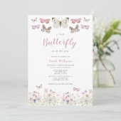Invitation Un petit Baby shower de jardin Fleur sauvage de pa (Debout devant)