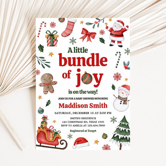 Invitation Un petit Baby shower de joie