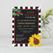 Invitation Un petit Baby shower de Ladybug (Debout devant)
