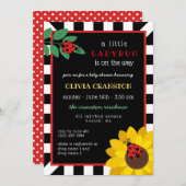 Invitation Un petit Baby shower de Ladybug (Devant / Derrière)