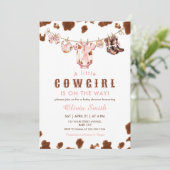 Invitation Un petit Baby shower de linge de maison occidental (Debout devant)