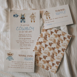Invitation Un petit Baby shower de lingerie bleu Ouest