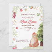 Invitation Un petit Baby shower de Noël (Devant)