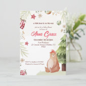 Invitation Un petit Baby shower de Noël (Debout devant)