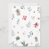 Invitation Un petit Baby shower de Noël de joie (Dos)