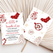 Invitation Un petit Baby shower de Noël de joie