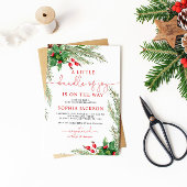 Invitation Un Petit Baby shower De Noël De Joie