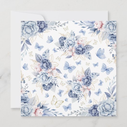 Invitation Un petit Baby shower de papillon (Dos)