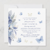 Invitation Un petit Baby shower de papillon (Devant)