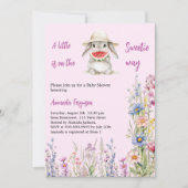 Invitation Un petit Baby shower de pastèque de lapin doux (Devant)