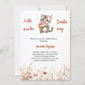 Invitation Un petit Baby shower de pastèque Sweetie cat (Devant)