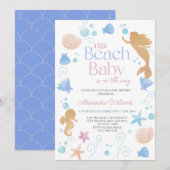 Invitation Un petit Baby shower de plage pour bébés (Devant / Derrière)
