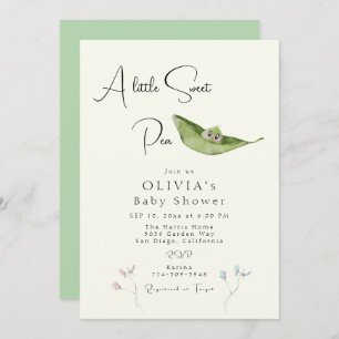 Invitation Un Petit Baby shower De Pois Sucré