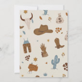 Invitation Un petit Baby shower de rodéo occidental Cowboy (Dos)