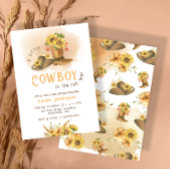 Invitation Un petit Baby shower de rodéo occidental Cowboy