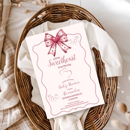 Invitation Un petit Baby shower de Saint-Valentin