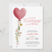 Invitation Un petit Baby shower de Saint-Valentin (Devant)