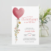 Invitation Un petit Baby shower de Saint-Valentin (Debout devant)