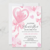 Invitation Un petit Baby shower de Saint-Valentin (Devant)