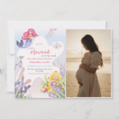 Invitation Un Petit Baby shower De Sirène Photo De La Fête De (Devant)