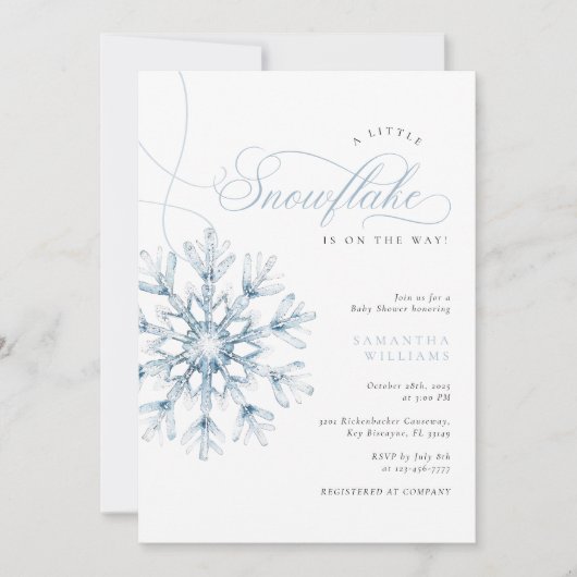 Invitation Un petit Baby shower de Snowflake (Devant)