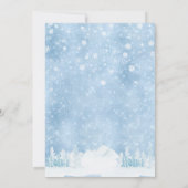 Invitation Un petit Baby shower de Snowflake Sprinking Winter (Dos)