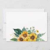 Invitation Un petit Baby shower de tournesol Bouquet Boho (Dos)