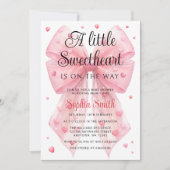 Invitation Un petit Baby shower de Valentines de Bow (Devant)