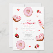 Invitation Un petit Baby shower de Valentines de Donuts (Devant)