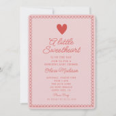 Invitation Un petit Baby shower de Valentines un peu amoureux (Devant)