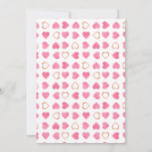 Invitation Un petit Baby shower de voiture rose Valentine (Dos)