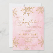 Invitation Un petit Baby shower de Wonderland Winter Flocon d (Devant)