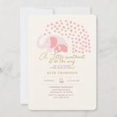 Invitation Un petit Baby shower d'éléphant amoureux (Devant)