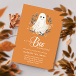 Invitation Un petit Baby shower d'Halloween Boho Ghost Boho<br><div class="desc">A Little Boo Boho Ghost Halloween Baby shower Invitation présente un fantôme adorablement éffrayant,  entouré de botaniques bohèmes.</div>