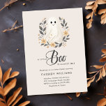 Invitation Un petit Baby shower d'Halloween Boho Ghost Boho<br><div class="desc">A Little Boo Boho Ghost Halloween Baby shower Invitation présente un fantôme adorablement éffrayant,  entouré de botaniques bohèmes.</div>