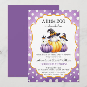 Invitation Un Petit Baby shower D'Halloween Boo Cute Ghost