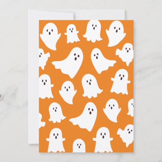 Invitation Un Petit Baby shower D'Halloween Boo Orange (Dos)